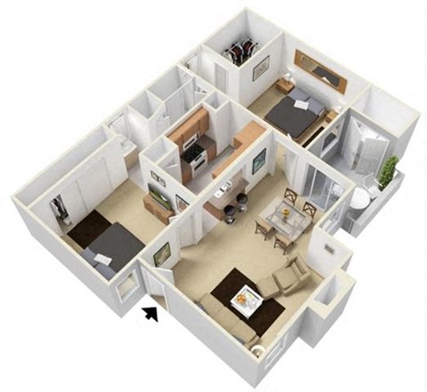 a floor plan of a two story apartment